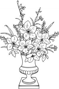 Цветы в красивой вазе 
