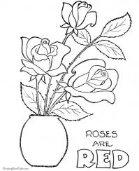Три розы в вазе 