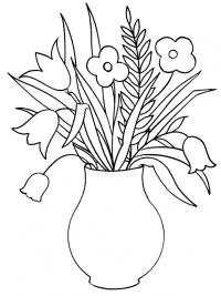Колокольчики и другие цветы в вазе 