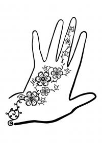 Цветы на руке 