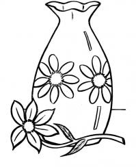 Цветок возле вазы 