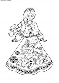 Девушка в платье с цветочным узором 